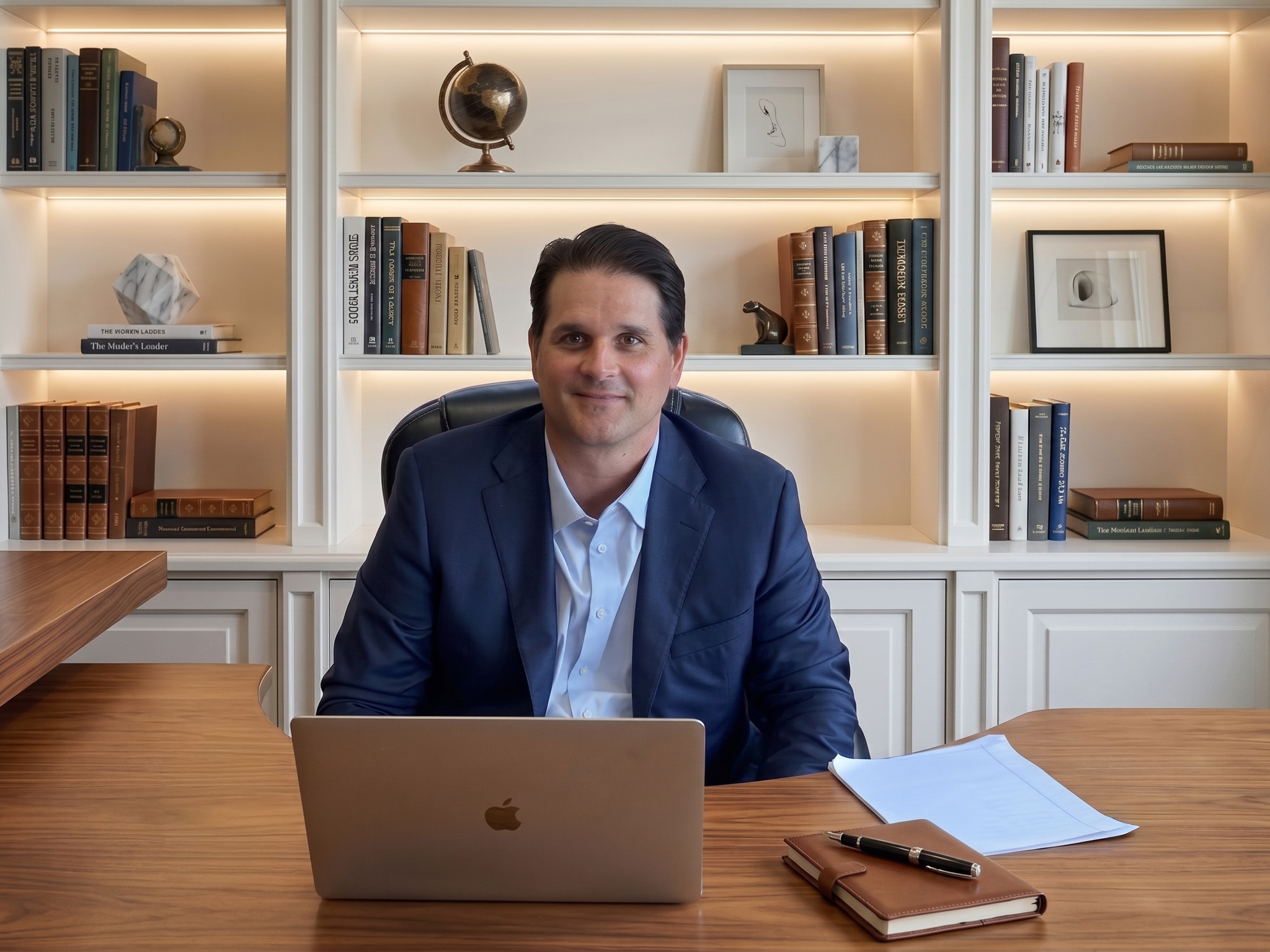 Kurt Phelps, founder and CEO of Phello, at his desk